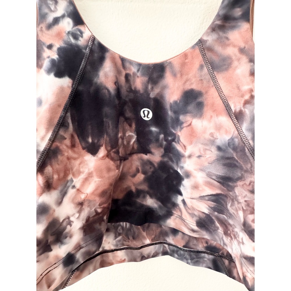 Lululemon Align Tank Top Diamond Dye Graphite Grey Pink Pastel Size 4 Yoga Crop - Picture 5 of 7